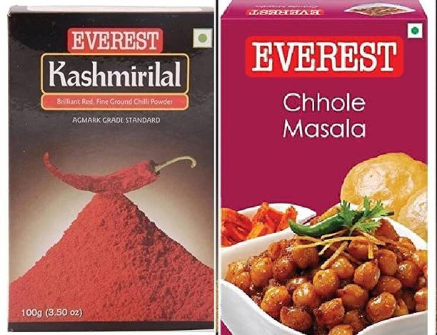EVEREST Red Chilli Powder,+Chhole Masala,