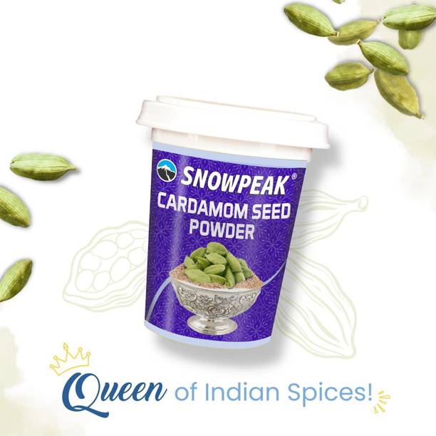 SNOWPEAK 100% Natural & Pure Cardamom Seed (Elaichi Dana) Powder Pack of 2