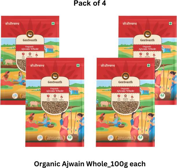 Geosvasth Organic Ajwain Whole | Natural Ajwain- Pure and Aromatic | 100% Organic