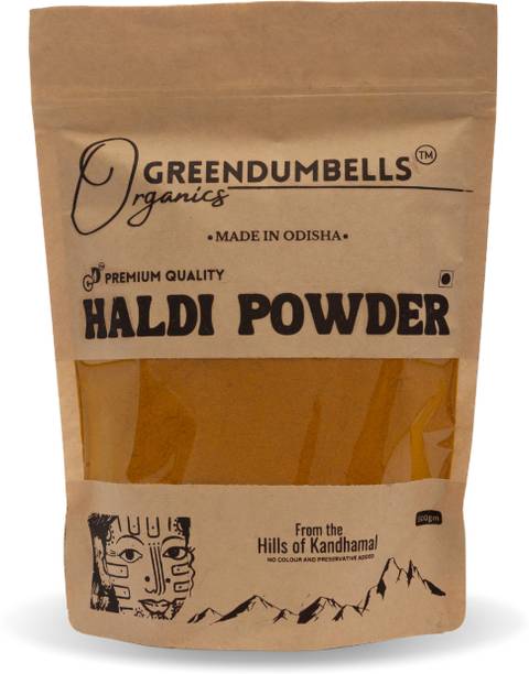 Green Dumbells GreenDumbells Organics Turmeric Powder 500gm |Pure & Natural | Ayurvedic Spice