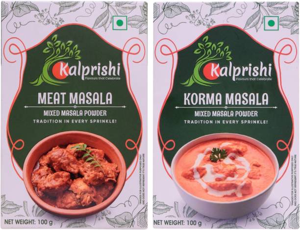 Kalprishi Royal Combo – Meat Masala & Korma Masala | Rich, Aromatic Flavour | Pack of 2
