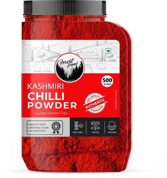 FOREST FOUND Kashmiri Red Chilli Powder | Lal Mirch 500g