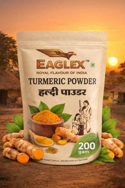 EAGLEX Turmeric Powder 200gm Organic & Natural Haldi Powder for Daily Cooking (200)GM
