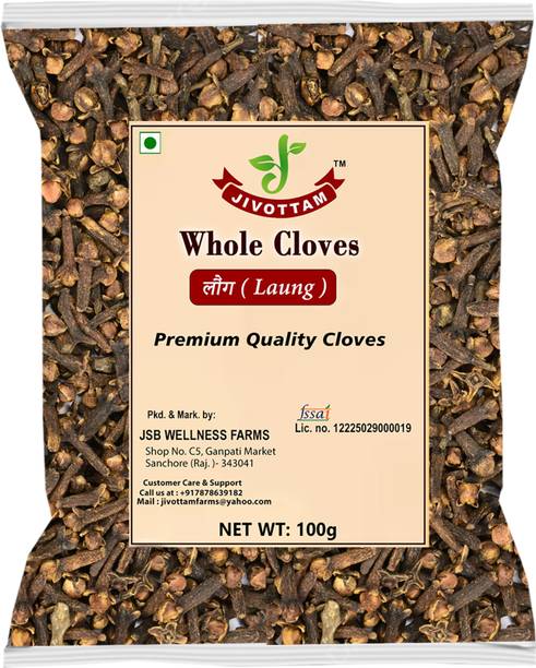 JIVOTTAM Whole Cloves (Laung) 100g | Aromatic Sabut Lavang for Cooking Spices
