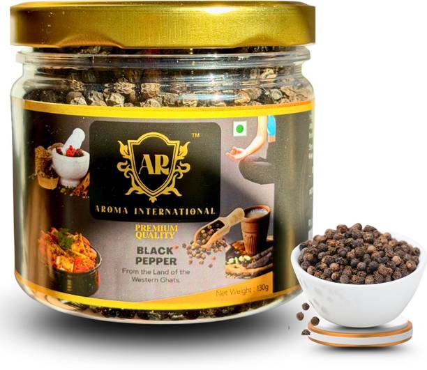 Aroma International Whole Black Pepper| Kali Mirch Bold Peppercorns