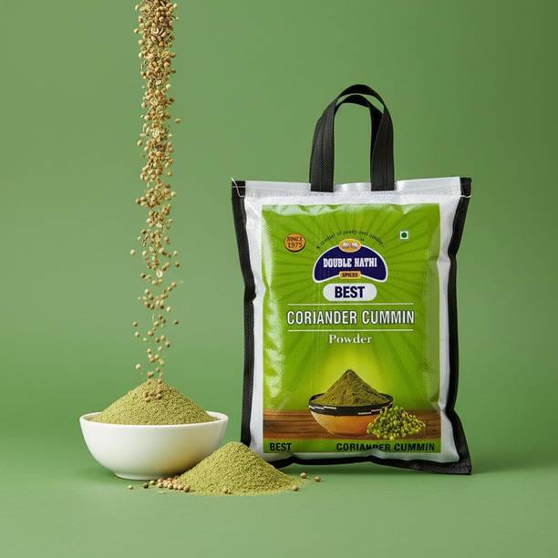 Double Hathi Coriander Cumin Powder - Freshly Ground Dhania & Jeera Blend Perfect Spice Mix