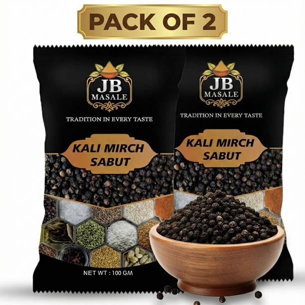 JB MASALE Premium Kali Mirch Sabut (Whole Black Pepper)
