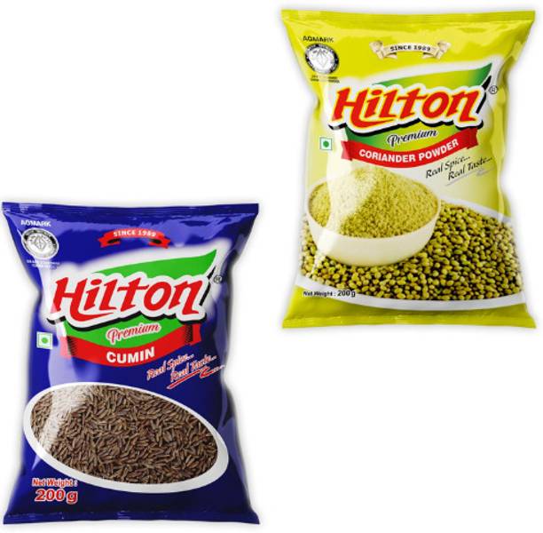 HILTON Cumin Seeds / Jeera 200gm+ Coriander Powder 200gm