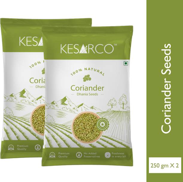 KESARCO Whole Coriander Seeds | Pure, Aromatic & Sun-Dried | Sabut Dhaniya
