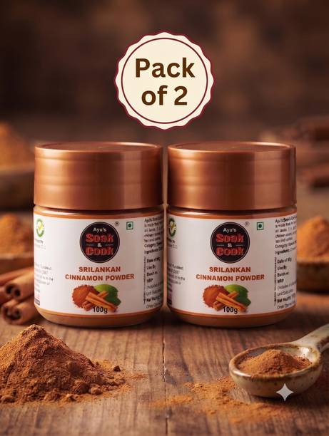 Ayus Soak & cook Cinnamon Dalchini Powder Premium Quality 100g Pack of 2