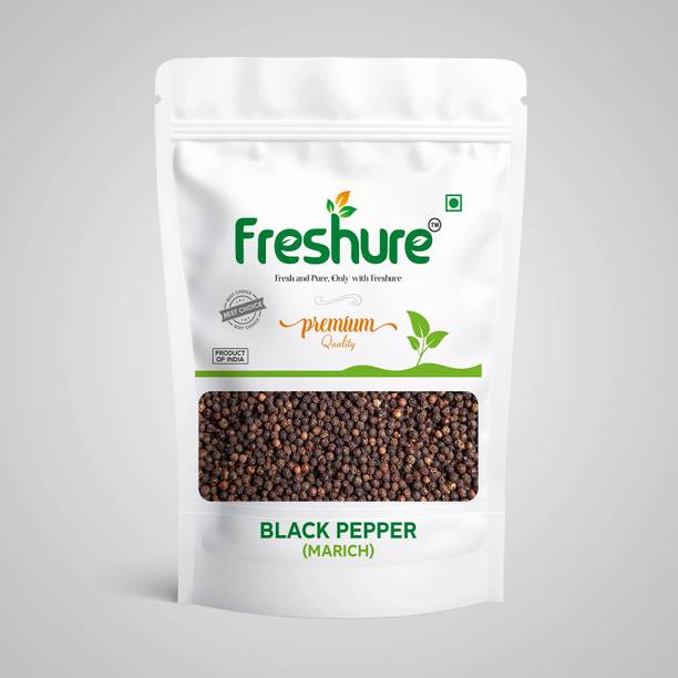 Freshure Black Pepper Whole (Kali Mirch) Sabut Kali Mirch | Ultra-Pure & Finely Ground