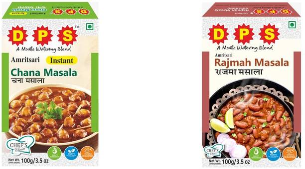 DPS Amritsari Chana Masala & Rajmah Masala Combo Pack (100g Each)