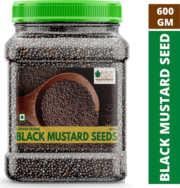 Bliss of Earth 600GM USDA Organic Black Mustard Seeds For Cooking, Kali Sarson