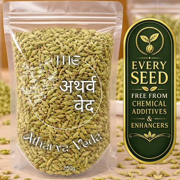 The Atharva-veda Whole Fennel Seeds Saunf, Premium Organic Sabut Saunf, Variyali, Perumjeerakam