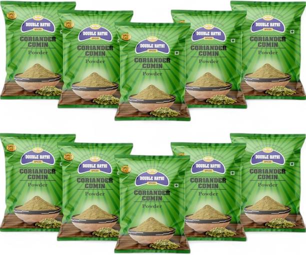 Double Hathi Coriander Cumin Powder - Freshly Ground Dhania & Jeera Blend Perfect Spice Mix
