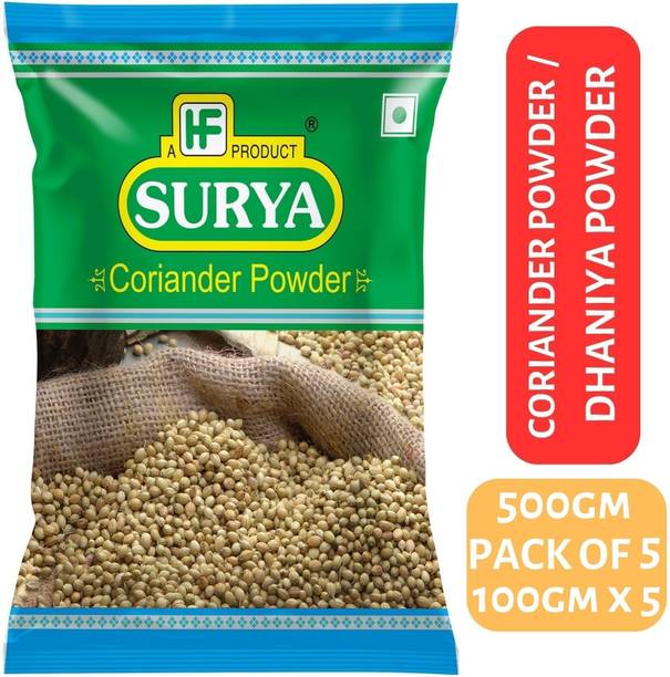 Surya 500gm Coriander (Dhaniya) Powder (Pack of 5; 100g Each)