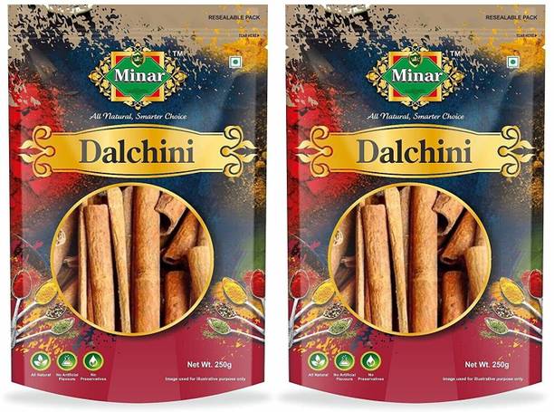 मीनार साबुत दालचीनी स्टिक्स (दालचीनी) 500g (2 का पैक -250g प्रत्येक)