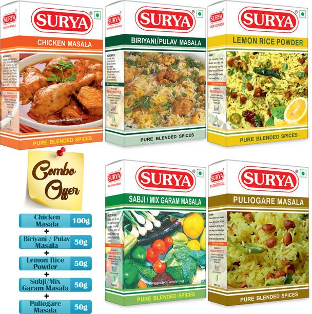 Surya Chicken 100g ( Biryani Pulav , Puliogare , Lemon rice , Sabji,/ MGM) 50g