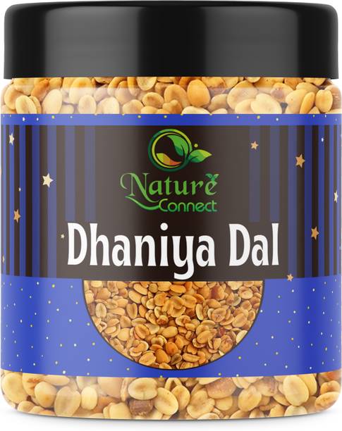 NATURE CONNECT Roasted Dhaniya Dal Dhana Dal Crispy Roasted Split Coriander Seeds Jar Pack