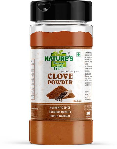 Nature's Precious Gift Clove (Laung) Powder - 100g / 3.5 Oz Spice Jar [Authentic Spice | Premium Quality | Pure & Natural]