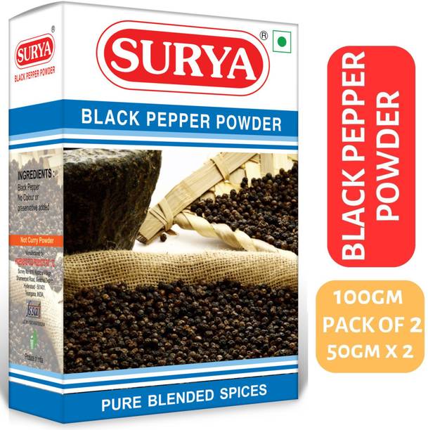Surya 100gm Black Pepper Powder (Pack of 2;50g each)