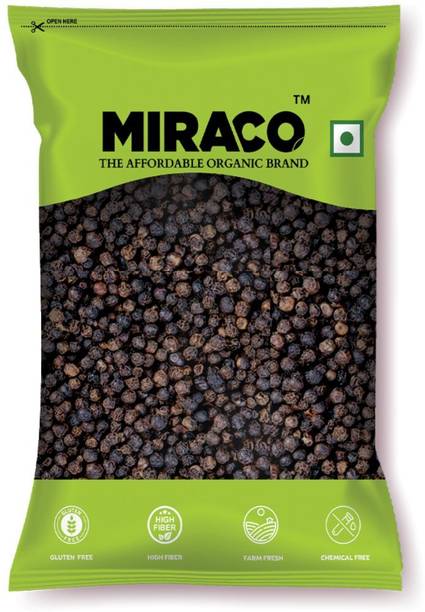 Miraco Black Pepper Whole Organic Pepper Corn (Kali Mirch Sabut)