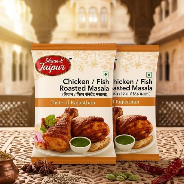 Shaan-E Jaipur Chicken Fish Roasted Masala Pack of 2 Smoky Roast Blend Mix