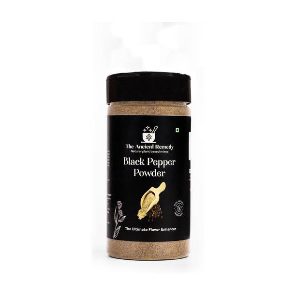 THE ANCIENT REMEDY Black Pepper Powder | 100% Pure & Aromatic Freshly Ground | (
