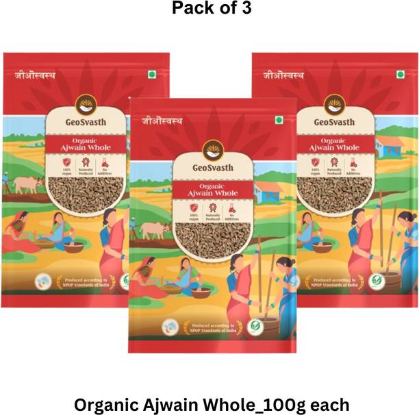 Geosvasth Organic Ajwain Whole | Natural Ajwain- Pure and Aromatic | 100% Organic
