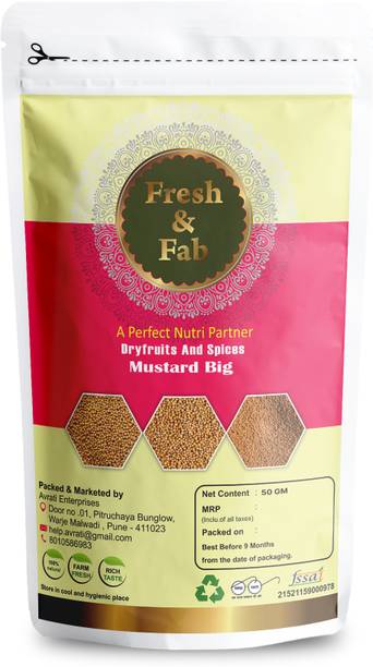 Fresh & Fab Masala Yellow Mustard- Big (Peeli Sarson) - 50 gm