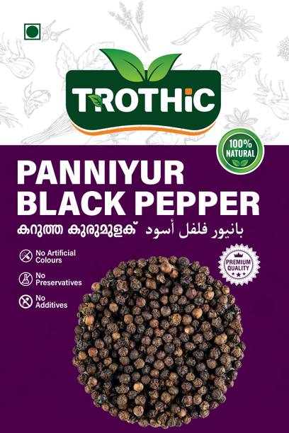 Trothic Spices Panniyur Whole Black Pepper | Panniyur Special Peppercorn
