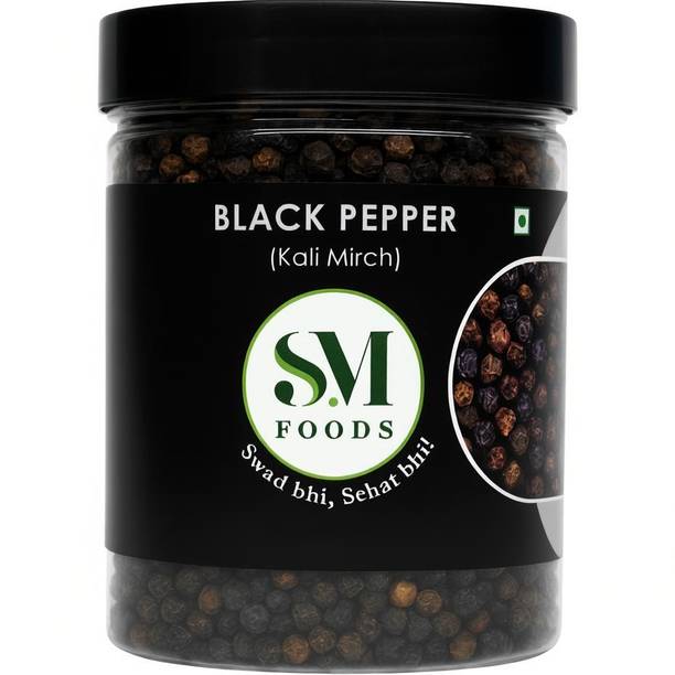 SM FOODS Organic Gluten Free Black Pepper/Kali Mirch Ideal for Seasoning & Flavor