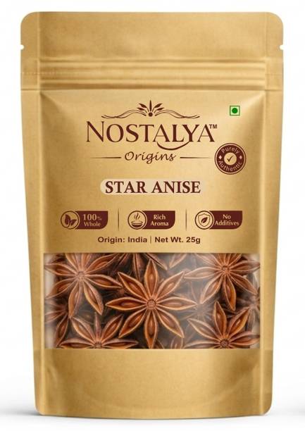 Nostalya Premium Star Anise (Chakra Phool) | Strong Aroma | No Preservatives