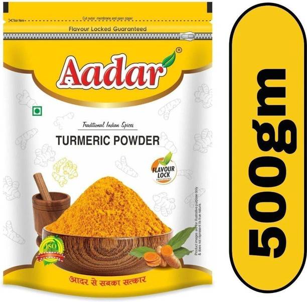 AADAR Turmeric Powder 500gm Organic & Natural Haldi Powder for Daily Cooking|