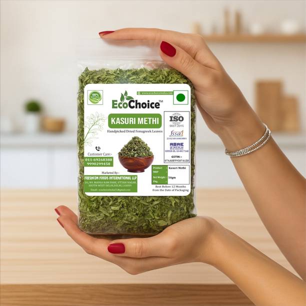 Ecochoice Kasuri Methi Hand Picked Premium Quality Dried Fenugreek Leaves