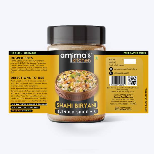 Amima's Kitchen Veg. Biryani Spice Mix
