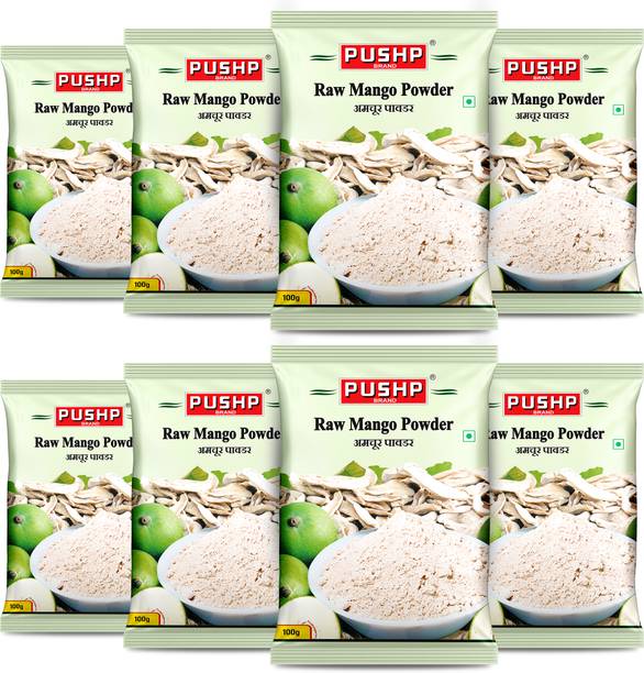 Pushp Brand Amchur Powder | 100g Pack of 8 | Tangy Dried Mango Powder | Pure Spice