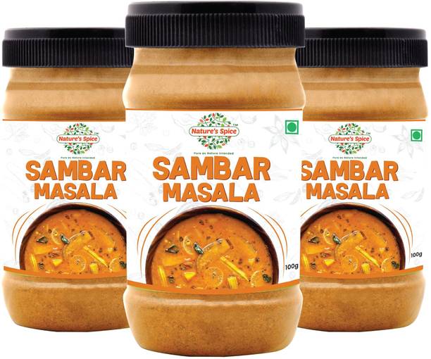 Nature's Spice Sambar Masala - 300 Grams, Combo Pack of 3 x 100 Grams Ready Masala for Sambar