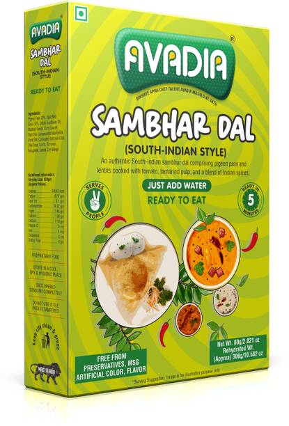 AVADIA Sambar Dal Ready to Eat|ISouth Indian Style |Just Add Water |Ready in 5 Min