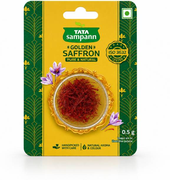 Tata Sampann Golden Saffron (Kesar) 0.5g | 100% Pure Saffron Threads | Natural Aroma & Colour