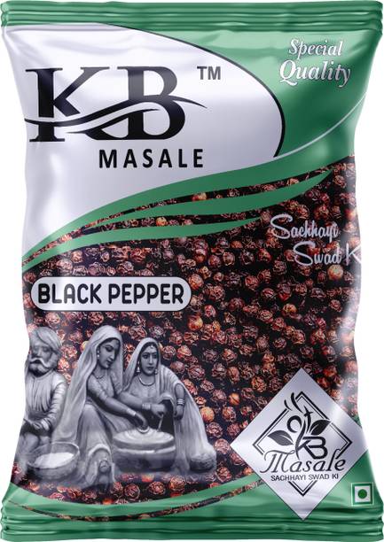 KB MASALE Black Pepper (Kali Mirch) Whole – Strong Aroma & Rich Flavor