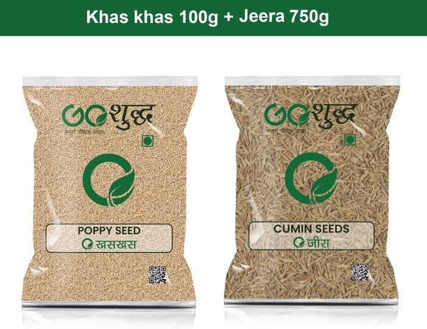 Goshudh Jeera 750gm & Khas Khas 100gm Combo Pack 850g