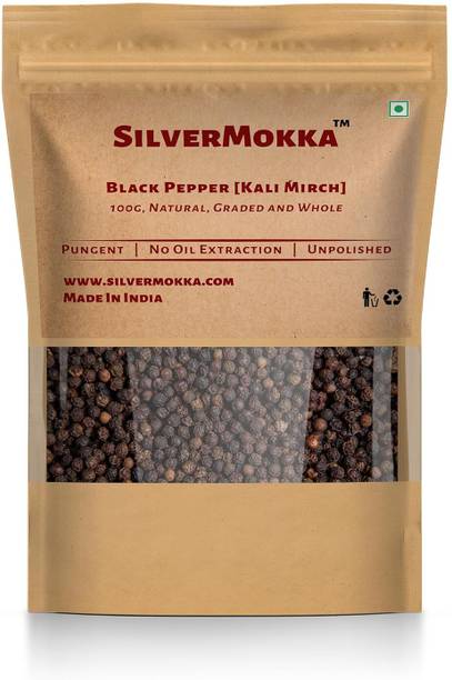 SilverMokka Whole Black Pepper/ Peppercorn (Kali Mirch Sabut)|Naturally Dried|Farm to Fork