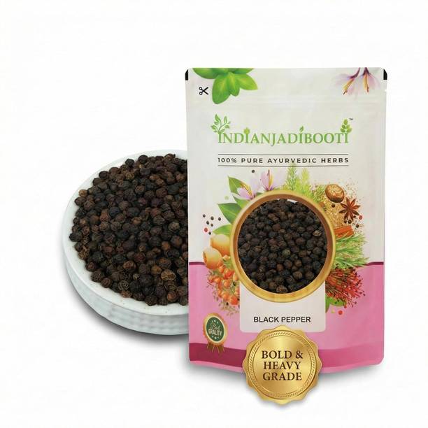 IndianJadiBooti Black Pepper Whole Kali Mirch Bold Peppercorns Sabut Gol Mirch