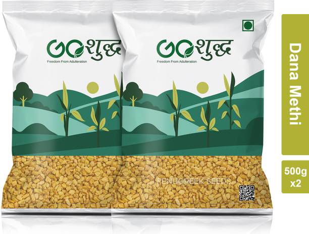 Goshudh Premium Quality Dana Methi (Fenugreek Seeds)-500gm (Pack Of 2)