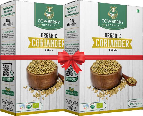 COWBERRY Coriander Seeds | 100% Organic | Aromatic Spice | Lab-Tested 252+ Chemicals Dill Seeds