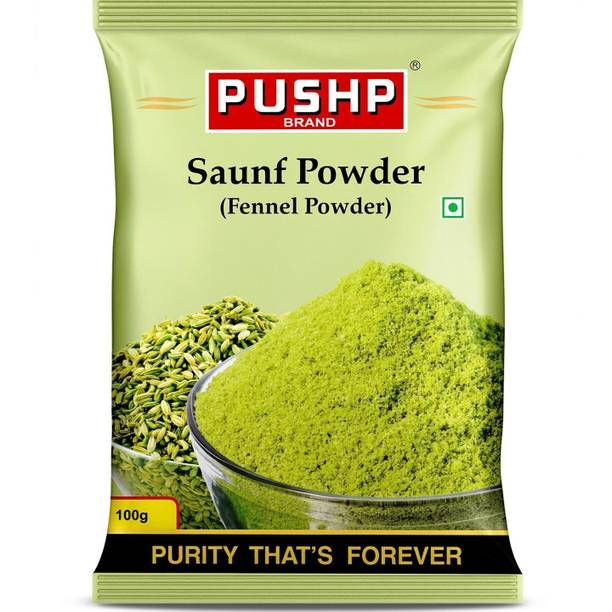 Pushp Brand Saunf Powder 100g Pouch | Pack of 1 | Flavorful Fennel for Tea, Sweets & Drinks