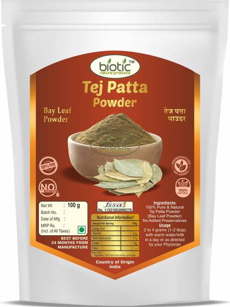 biotic Tej Patta Powder - Bay Leaf Powder - Bay Leaves Powder - Biryani Leaf - 100g