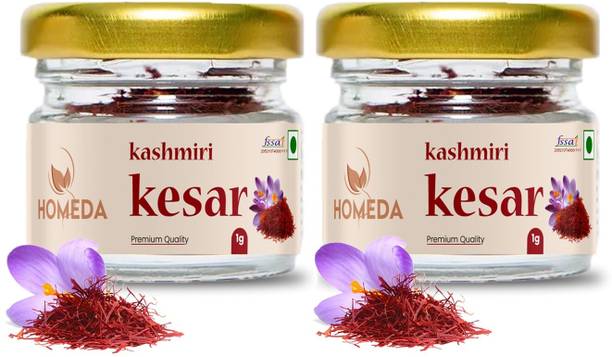 होमेडा Kesar Saffron Original 2g, Pure Kashmiri Kumkuma Puvvu, Kungumapoo, Grade A