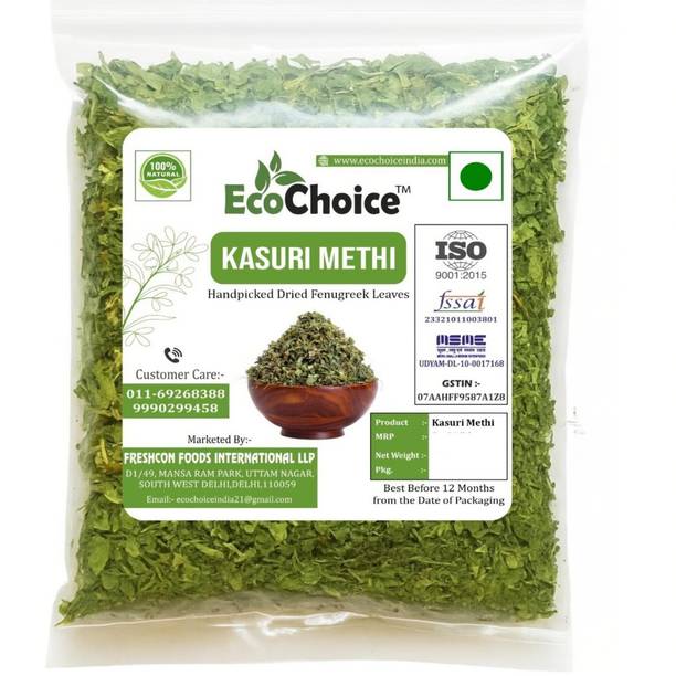 Ecochoice Kasuri Methi Hand Picked Premium Quality Dried Fenugreek Leaves